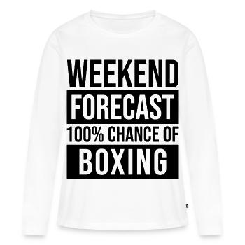 Boxen Boxen Boxen - Frauen Premium Bio Langarmshirt - Weiß - Vorne - Julia (174cm)