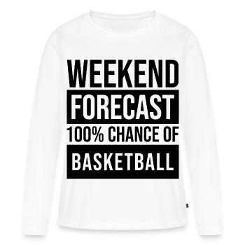 Basketball Basketball Basketball - Frauen Premium Bio Langarmshirt - Weiß - Vorne - Julia (174cm)