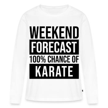 Karaté Karaté Karaté - T-shirt manches longues Premium bio Femme - blanc - Devant - Julia (174cm)