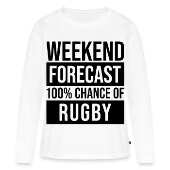 Rugby Rugby Rugby - T-shirt manches longues Premium bio Femme - blanc - Devant - Julia (174cm)