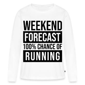 Running Running Running - Women's Premium Organic Long Sleeve Shirt - white - Front - Julia (174cm)