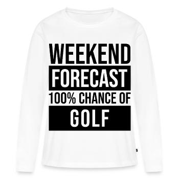 Golf Golf Golf - T-shirt manches longues Premium bio Femme - blanc - Devant - Julia (174cm)