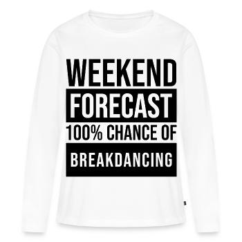 Danse break - T-shirt manches longues Premium bio Femme - blanc - Devant - Julia (174cm)