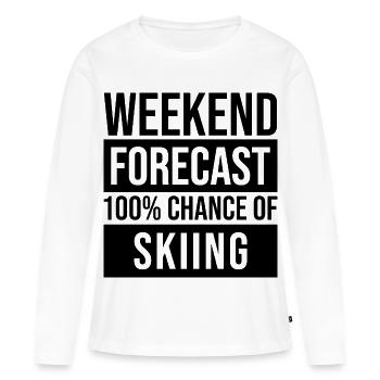 Ski Ski Ski - Frauen Premium Bio Langarmshirt - Weiß - Vorne - Julia (174cm)