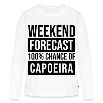 Capoeira Capoeira Capoeira - T-shirt manches longues Premium bio Femme - blanc - Devant - Julia (174cm)