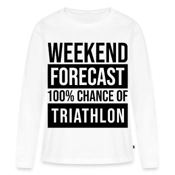 Triathlon Triathlon Triathlon - T-shirt manches longues Premium bio Femme - blanc - Devant - Julia (174cm)