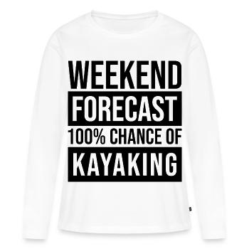 Kayak Kayak Kayak - T-shirt manches longues Premium bio Femme - blanc - Devant - Julia (174cm)