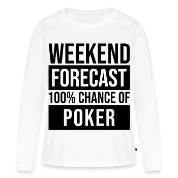 Poker Poker Poker - T-shirt manches longues Premium bio Femme - blanc - Devant - Julia (174cm)
