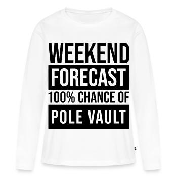 Saut à la perche Saut à la perche Saut à la perche - T-shirt manches longues Premium bio Femme - blanc - Devant - Julia (174cm)