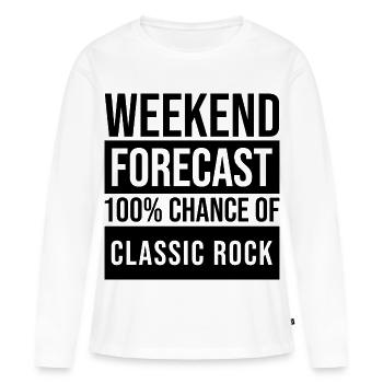Rock classique Rock classique Rock classique - T-shirt manches longues Premium bio Femme - blanc - Devant - Julia (174cm)