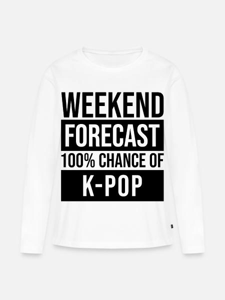 K Pop K Pop K Pop - Frauen Premium Bio Langarmshirt - Weiß