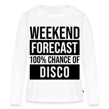 Disco Disco Disco - Frauen Premium Bio Langarmshirt - Weiß - Vorne - Julia (174cm)