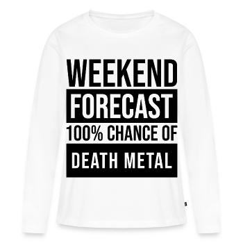 Death Metal Death Metal Death Metal - Frauen Premium Bio Langarmshirt - Weiß - Vorne - Julia (174cm)