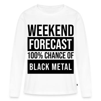Black Metal Black Metal Black Metal - Frauen Premium Bio Langarmshirt - Weiß - Vorne - Julia (174cm)
