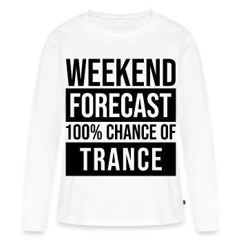 Trance Trance Trance - T-shirt manches longues Premium bio Femme - blanc - Devant - Julia (174cm)