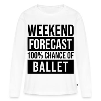 Ballet Ballet Ballet - T-shirt manches longues Premium bio Femme - blanc - Devant - Julia (174cm)