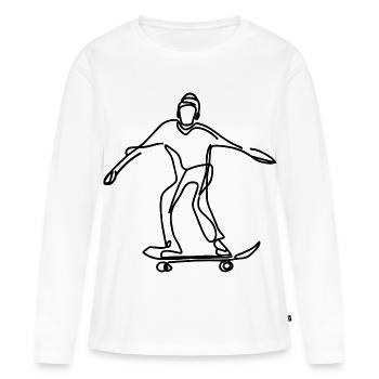Skateboarders - Women's Premium Organic Long Sleeve Shirt - white - Front - Julia (174cm)