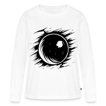 Boule de bowling croquis - T-shirt manches longues Premium bio Femme - blanc - Devant - Julia (174cm)