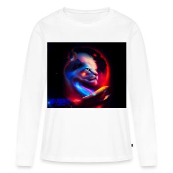 Lion Univers - Frauen Premium Bio Langarmshirt - Weiß - Vorne - Julia (174cm)