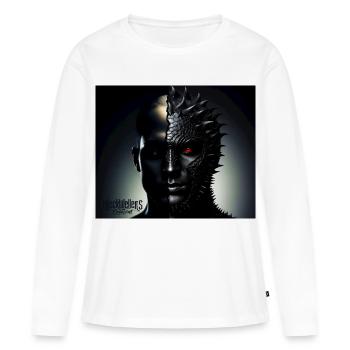 Twins Darkness to - Frauen Premium Bio Langarmshirt - Weiß - Vorne - Julia (174cm)
