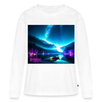 Natur pur - Frauen Premium Bio Langarmshirt - Weiß - Vorne - Julia (174cm)