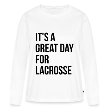 Lacrosse Lacrosse Lacrosse - T-shirt manches longues Premium bio Femme - blanc - Devant - Julia (174cm)