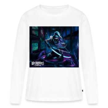 graffiti anime samurai - Frauen Premium Bio Langarmshirt - Weiß - Vorne - Julia (174cm)