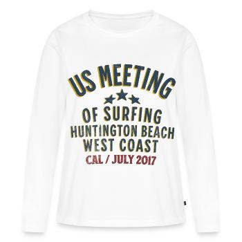 West Coast Surf Meet Huntington Beach - Women's Premium Organic Long Sleeve Shirt - white - Front - Julia (174cm)