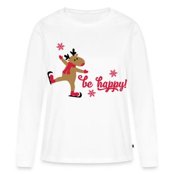 Lustige Weihnachten - Frauen Premium Bio Langarmshirt - Weiß - Vorne - Julia (174cm)