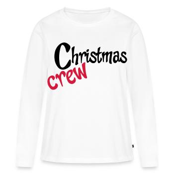 Teamwork zu Weihnachten - Frauen Premium Bio Langarmshirt - Weiß - Vorne - Julia (174cm)