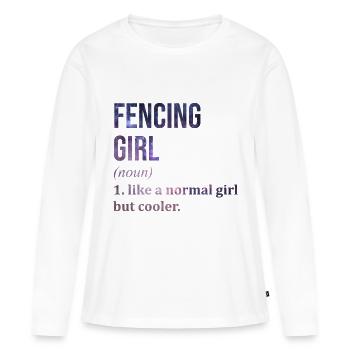 Escrime Escrime - T-shirt manches longues Premium bio Femme - blanc - Devant - Julia (174cm)