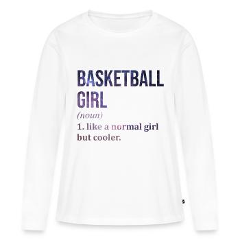 Basketball Basketball Basketball - Frauen Premium Bio Langarmshirt - Weiß - Vorne - Julia (174cm)
