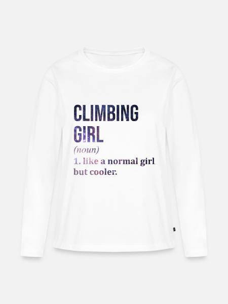 Escalade Escalade Escalade - T-shirt manches longues Premium bio Femme - blanc