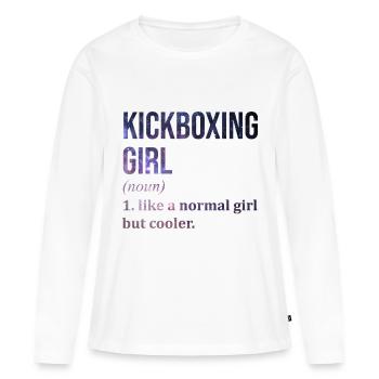 Kickboxing Kickboxing Kickboxing - T-shirt manches longues Premium bio Femme - blanc - Devant - Julia (174cm)