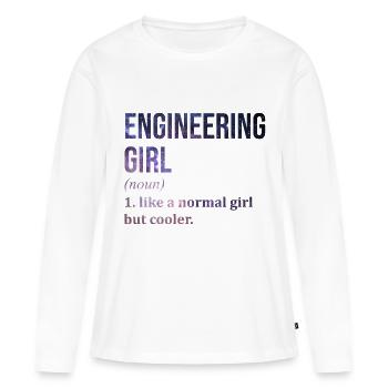 Ingenieur Ingenieur Ingenieur - Frauen Premium Bio Langarmshirt - Weiß - Vorne - Julia (174cm)