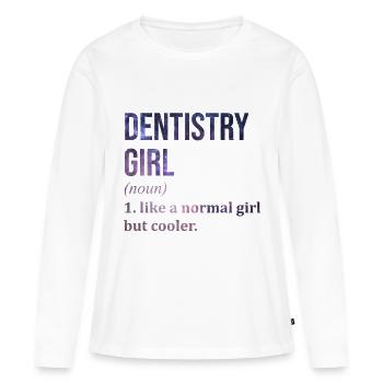Dentiste Dentiste Dentiste - T-shirt manches longues Premium bio Femme - blanc - Devant - Julia (174cm)