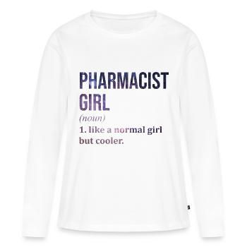 Apotheke Apotheke Apotheke Apotheke - Frauen Premium Bio Langarmshirt - Weiß - Vorne - Julia (174cm)