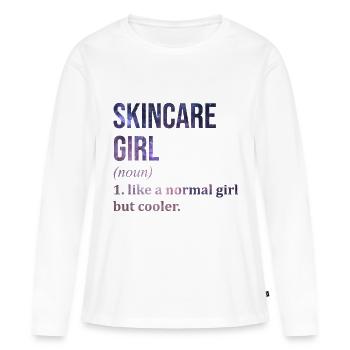 Soins de la peau Soins de la peau Soins de la peau - T-shirt manches longues Premium bio Femme - blanc - Devant - Julia (174cm)