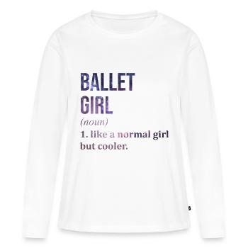 Ballet Ballet Ballet - T-shirt manches longues Premium bio Femme - blanc - Devant - Julia (174cm)