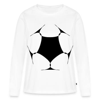 Forme du drone - T-shirt manches longues Premium bio Femme - blanc - Devant - Julia (174cm)