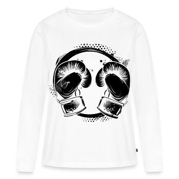Kickboxing - T-shirt manches longues Premium bio Femme - blanc - Devant - Julia (174cm)