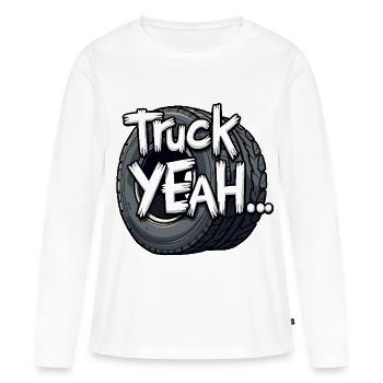 Truck Yeah! - Frauen Premium Bio Langarmshirt - Weiß - Vorne - Julia (174cm)