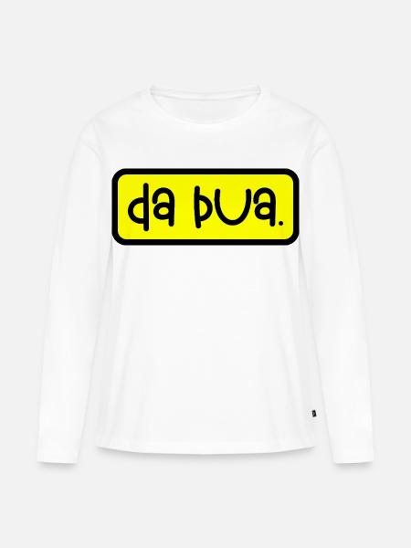 da Bua - Frauen Premium Bio Langarmshirt - Weiß