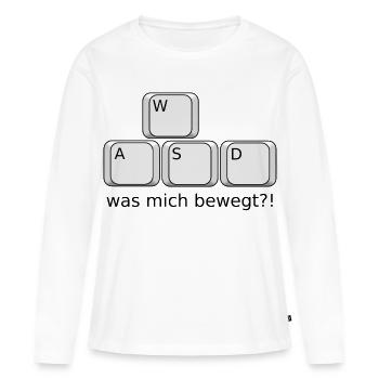 Ce qui me touche - T-shirt manches longues Premium bio Femme - blanc - Devant - Julia (174cm)