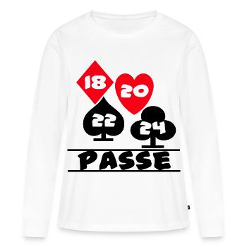 Skat , Skat Player , 18 , 20 , 22 , 24 Passes - Women's Premium Organic Long Sleeve Shirt - white - Front - Julia (174cm)