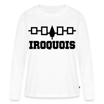 The Iroquois Hiawatha Belt - Women's Premium Organic Long Sleeve Shirt - white - Front - Julia (174cm)