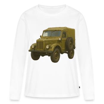gaz 69 - T-shirt manches longues Premium bio Femme - blanc - Devant - Julia (174cm)