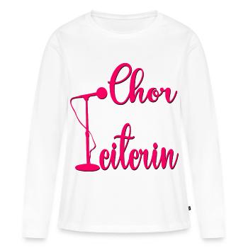 Hobby Chor Leitung Chorleiterin - Frauen Premium Bio Langarmshirt - Weiß - Vorne - Julia (174cm)