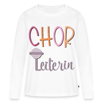 CHOR LEITUNG SINGEN CHORLEITERIN - Frauen Premium Bio Langarmshirt - Weiß - Vorne - Julia (174cm)