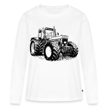 Steel Farm Soul - Frauen Premium Bio Langarmshirt - Weiß - Vorne - Julia (174cm)